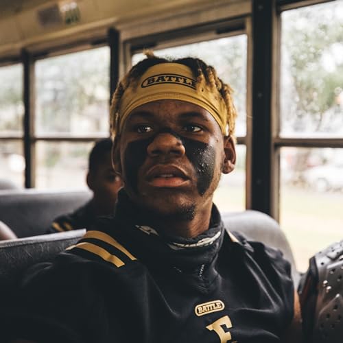 Battle Skull Wrap (10 Years & Up) | Head band keeps sweat out of your eyes, Performance fabric for comfort, Open top ventilation, Lightweight breathable fit - color: Gold