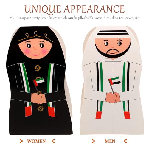 CHILDWEET 30pcs Middle Eastern Eid Candy Boxes Party Favor Treat Holders Paper Candy Packaging for Men and Women Wrapping Supplies