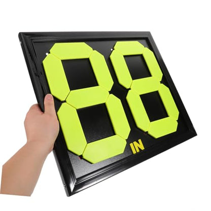 Toyvian Handheld Soccer Substitution Board Fluorescent Design for Referees Manual Score Management Tool for Football Lightweight and Portable Display for Quick Player Changes
