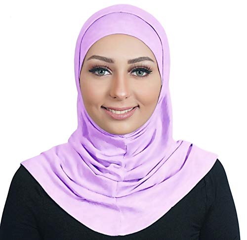Lavender Al Ameera Muslim Hijab Lycra Amira 2 piece Hood & Hijab Tube Underscarf Cap