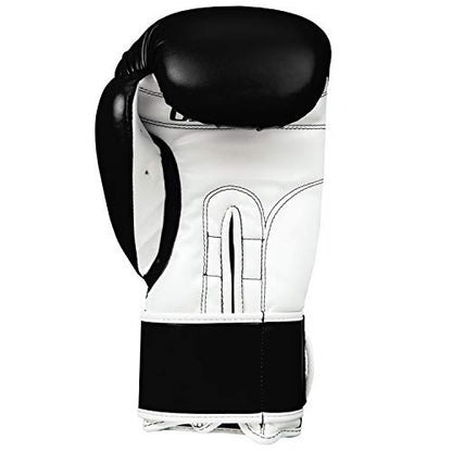 Title Classic Pro Style Training Gloves 3.0 - Boxing Gloves, Boxing Training Gloves, MMA Gloves, Oz Training Gloves, Kickboxing Gloves, Punching Bag Gloves, Sparring Gloves - color: Black/White, size: 12 oz
