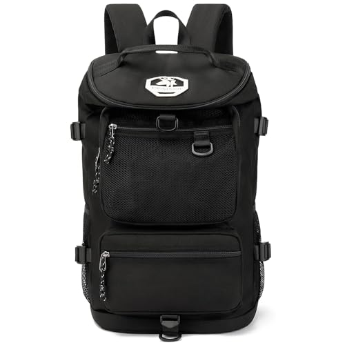 gym duffel bag backpack wrestling bag with shoe compartment 4 kinds of back method waterproof sports walking laptop - color: B-black