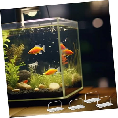 4pcs Replacement Aquarium Lid Handles Easy to Install Acrylic Fish Tank Cover Accessories for Aquariums Secure Adhesive Design for Convenient Use