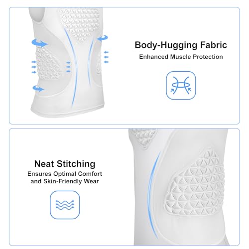 Youth Padded Compression Shirt Baseball Chest Protector Heart Sternum Guard - color: White, size: Large