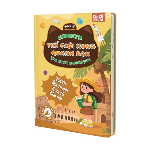 Vietnamese English Bilingual Interactive Sound Book Learn Toy Gift Kids 2-6 - color: The World Around You-(en+vn)