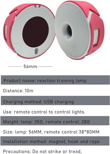 Reaction Training Light Pod,Agile Fitness Light,4 Modes and 4 Light Color with Remote Control with Reaction-Enhancing Speed and Agility (8lights) - size: 8lights