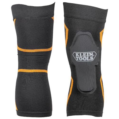 Klein Tools 60624 Knee Pad Compression Sleeve, Knee Support for Construction, Workers and Athletes, Black, L/XL - style: L/XL