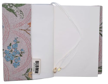 BLBMH 5x8 Book Cover | Handmade Non-Stretch Fabric Sleeve with Bookmark | for Paperback Bible Journal | Privacy Reading Gift for Women - WD Flower Pink - color: Wd Flower Pink