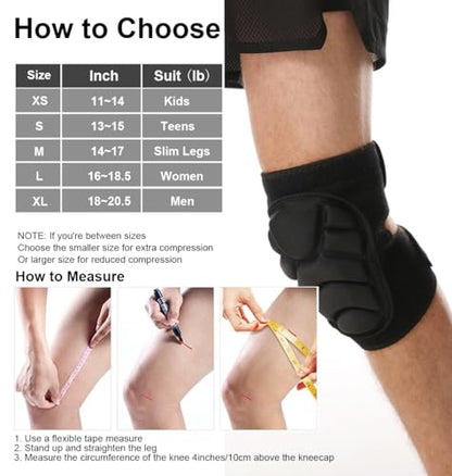 Wrestling Knee Pads for Men Women, Dance Knee Pad for Women Men Wrestling Knee Pad Wrestling Gear, Crash Pad Roller Skating Gear Knee Protector, Soft Knee Pads for Basketball Volleyball Roller Skating (Large) - size: Large