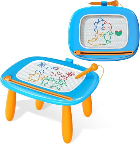 Kikidex Magnetic Drawing Board, Toddler Girl Toys for 1-3 Year Old, Doodle Board Pad Learning and Educational Toys for 1 2 3 Year Old Kids Birthday Gift (Light Blue) - color: Light Blue