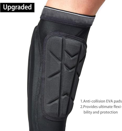 Soccer Shin Guards, Soccer Protective Gear with Calf and Ankle Pads, Shin Guard Pads for Youth and Adult - color: Black, size: Small