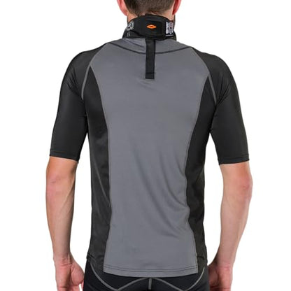 Shock Doctor Compression Shirt with Neckguard for Hockey with Integrated Neck Guard. for Adult Men - size: X-Large