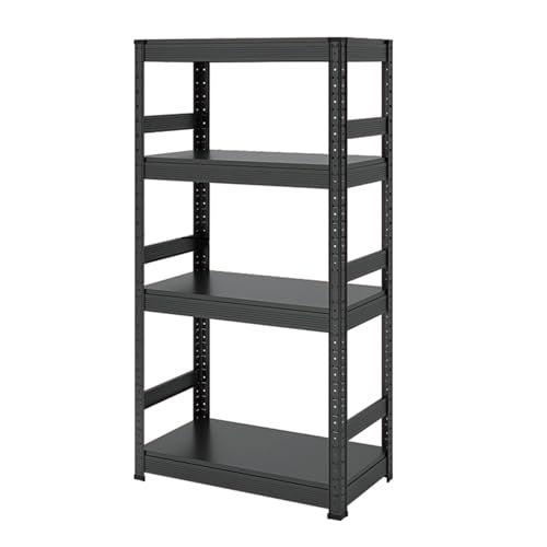 20 Gallon Metal Fish Tank Stand, Freestanding Adjustable Bookshelf Storage Shelves, ,Heavy-Duty Industrial Microwave Stand, Kitchen Utility Organizer for Home Office(60x30x114cm(24x12x45inch), Black) - color: Black, size: 60x30x114cm(24x12x45inch)