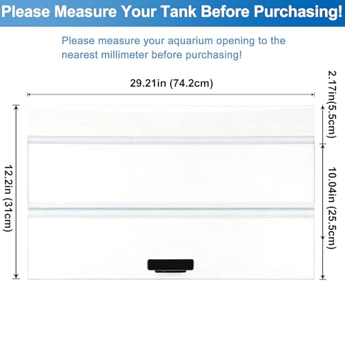 29.21 x 11.69 x 0.16in Aquarium Lid Clear Tempered Glass Canopy | Clear Tempered Aquarium Fish Tank Hoods, FITS for Most 20Long/29 Gallon Fish Tanks (Aqueon, Marine Land & Perfecto) - size: 1PCS-29.21 x 11.69 x 0.16in