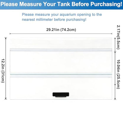 29.21 x 11.69 x 0.16in Aquarium Lid Clear Tempered Glass Canopy | Clear Tempered Aquarium Fish Tank Hoods, FITS for Most 20Long/29 Gallon Fish Tanks (Aqueon, Marine Land & Perfecto) - size: 1PCS-29.21 x 11.69 x 0.16in