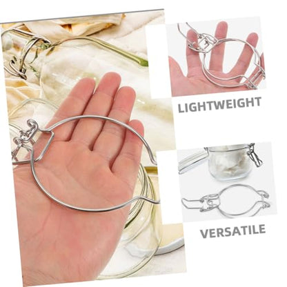 COLLBATH 6pcs Wire Clamps for Mason Jars Airtight Lid Glass Jar Holders and Easy to Use Kitchen Storage Accessories for Canning and Preserving