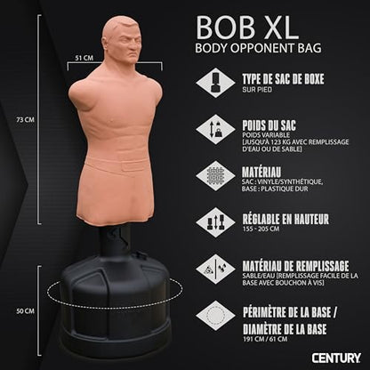 Century BOB XL Punching Bags - Style Options | Freestanding Punching Bag | Boxing Bag for Adults | Fighting Bag & Boxing Bag Stand | Kick Boxing Mannequin | Training Bag for Martial Arts - style: BOB XL