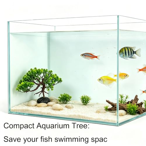 2 Pcs Mangrove Tree for Aquarium Fake Fish Tank | Bonsai Tree for Aquarium,Artificial Aquarium,Mangrove Tree for Aquarium Artificial Fish Tank Landscaping Decoration