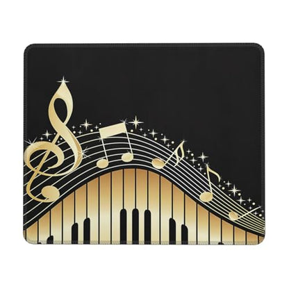 Piano Notes Music Yellow Mousepad Non-Slip Rubber Base Mouse Pads for Computers Laptop Office Desk Accessories Mouse pad 7.9 x 9.5 in - color: Piano