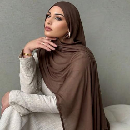 3PC Premium Modal Lightweight Hijab, Fashion Soft Head Scarf Shawl Wraps for Muslim Women Daily Wear - color: Series 2-off White/Light Mink/Mocha