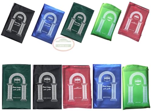[60] Mini Travel Prayer Mat Portable Foldable Waterproof Muslim Namaz Salah Rug Pocket Musallah Bulk Set Islamic Gifts Ramadan Eid Hajj Umrah Essentials