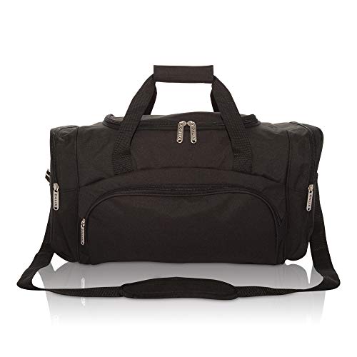 DALIX Signature Travel or Gym Duffle Bag in (Black, Gray, Navy Blue Red) - color: Black