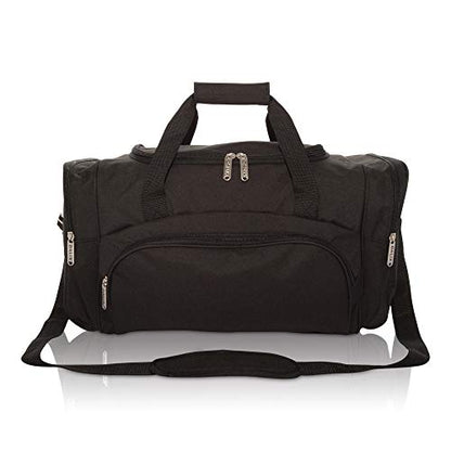 DALIX Signature Travel or Gym Duffle Bag in (Black, Gray, Navy Blue Red) - color: Black