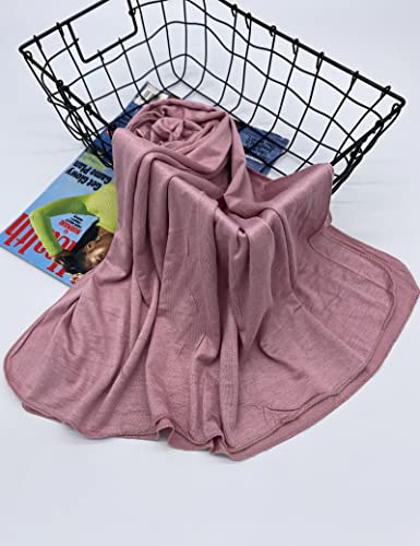 Txmout Premium Jersey Hijabs for Women - Cotton Muslim Scarfs - color: Mauve