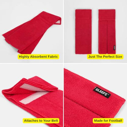 SLEEFS Hue Red Football Towel - color: Hue Red