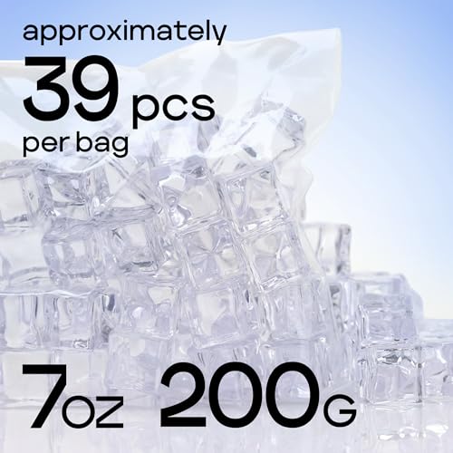 Acrylic Cubes - Gemstones and Crystals - Bag of 39 pcs Vase Filler Jewels for Crafts - Fish Tank Rocks - Sensory Bin Filler Gems for Crafting - Fake Ice Cubes - Clear - color: Clear Cubes