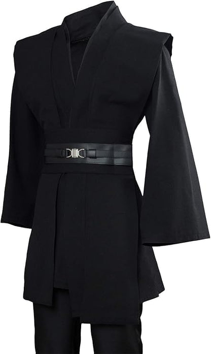 GOLDSTITCH 남성용 튜닉 로브 나이트 팬시 쿨 코스프레 코스튬 - color: 블랙(튜닉), size: X-라지