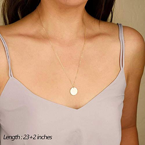 Turandoss Dainty Layered Choker Necklace, Handmade Y Pendant Necklace Multilayer Bar Disc Necklace Adjustable Layering Choker Necklaces for Women - style: 3PCS - simulated Pearl&Bar&Disc