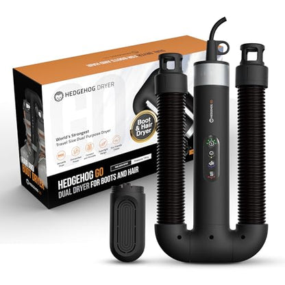 Hedgehog GO Portable Shoe & Gear Dryer – 105,000 RPM High-Speed Travel Boot & Glove Dryer | Compact 350g Lightweight Design | Dual-Voltage (100–240V), Adjustable Heat & Timer