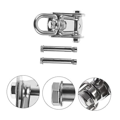 Hemoton Stainless Swing Hangers Heavy Duty Swingset Brackets Ceiling Hooks for Swing Hammock Hanging Fixing Kit