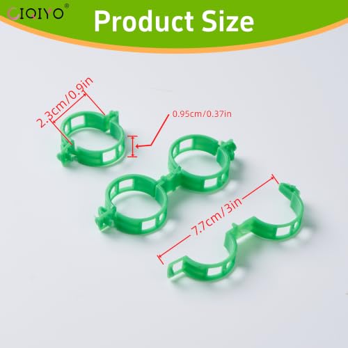 Plant Support Clips,Plastic Clips for Securing Plants,Tomato Vine Clips,Plant Fixing Clips,Garden Clips for Climbing Plants,Grape and Vine Vegetables (100, Light Green) - color: Light Green
