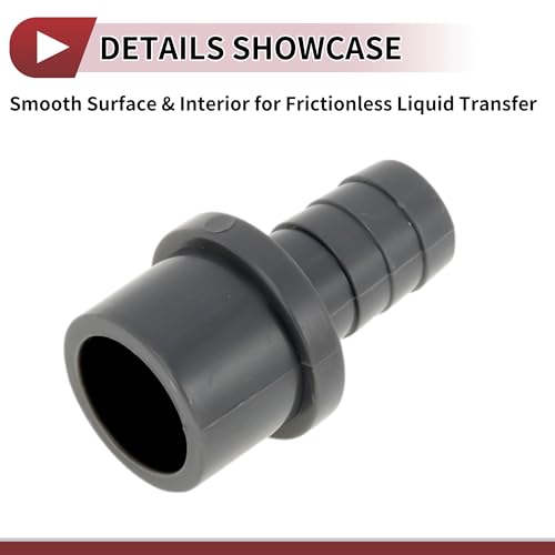 Plastic Hose Barb Fitting 1" x 5/8" Barb OD Straight Through Pipe Connector Grey 5 Pcs - color: Gray, size: 1" x 5/8" OD