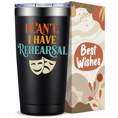 Fufandi Broadway Musical Gifts, Theater Gifts - World Theatre Day, Birthday, Chistmas Gift for Theater Lovers Actors Music Teacher - Tumbler Cup 20oz - color: Broadway Black