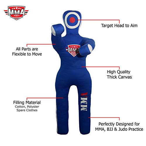 MMA Master Smith BJJ JIU Jitsu MMA Grappling Submission Standing Judo Karate Police & SELF Defense Training Brazillian Fighting Punch Bag - 4 FEET -UNFILLED