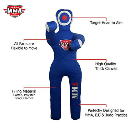 MMA Master Smith BJJ JIU Jitsu MMA Grappling Submission Standing Judo Karate Police & SELF Defense Training Brazillian Fighting Punch Bag - 4 FEET -UNFILLED