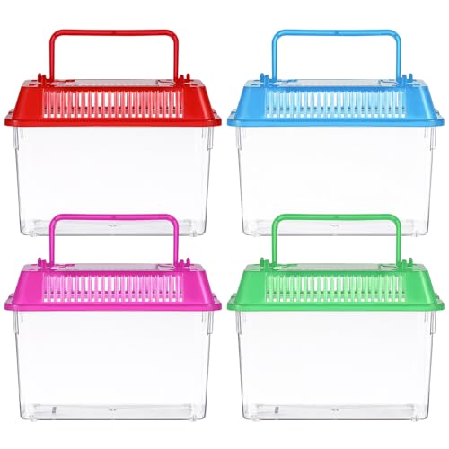 Fish Bowl Fish Bowl Portable Fish Tank Turtle Tank Reptile Carrier Turtle Plastic Fish Mini Fish - Fish Aquarium Betta Fish Reptile - color: Green