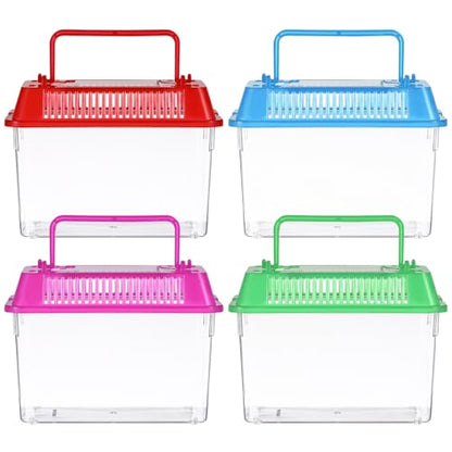 Fish Bowl Fish Bowl Portable Fish Tank Turtle Tank Reptile Carrier Turtle Plastic Fish Mini Fish - Fish Aquarium Betta Fish Reptile - color: Green