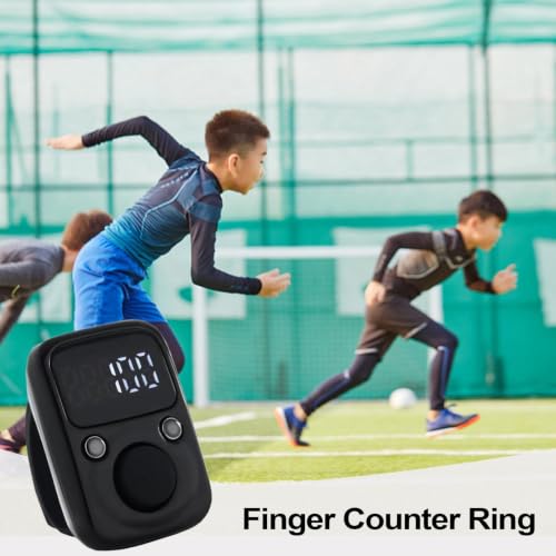 Hand Counter Clicker Portable Hand Finger Counting Clicker | Smart for Family Friends Home Young People Elderly Office Daily Wear - color: Black