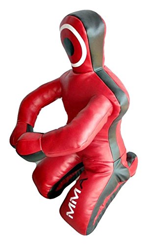 Bestzo MMA Martial Arts Brazilian Grappling Dummy-Sitting Position Red & Black -Unfilled - color: Canvas Red & Black, size: 70 inches (6 ft)