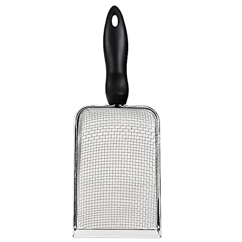 Reptile Scoops Terrarium Bedding Substrate Sand Sifter Stainless Steel Fine Mesh Small Pet Cage Cleaner Shovel