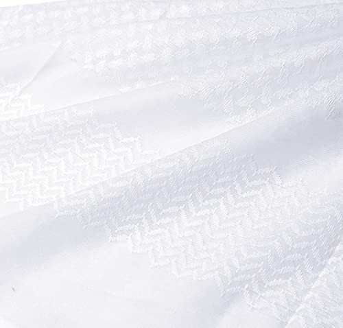 HOMELEX Keffiyeh Arab Head Scarf for Men Sheikh Muslim Turban Saudi Dubai Headwear - color: White