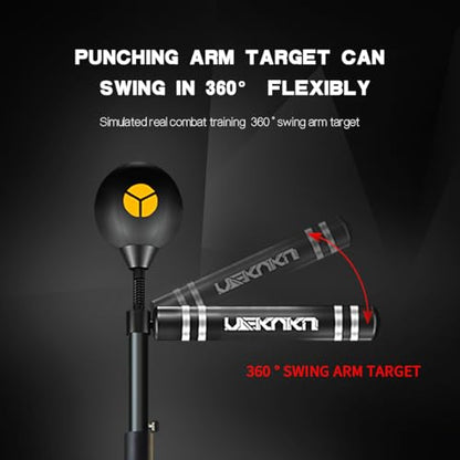 Freestanding Reflex Bag,Boxing Speed Trainer for Adults&Youth,Adjustable Height Boxing Spinning Bar,Speed Bag for Home Office Gym