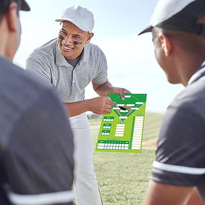Eaasty 34 Pcs Magnetic Baseball Lineup Board Metal Dry Erase Coaching Clipboard Include 30 Baseball Lineup Cards Dugout Display Softball Coaching Accessories