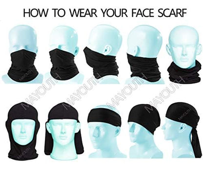 Balaclava Sun/uv face mask UPF 50+ ski mask Neck Gaiter face Scarf Outdoor Sports 3pack - color: Navyx3