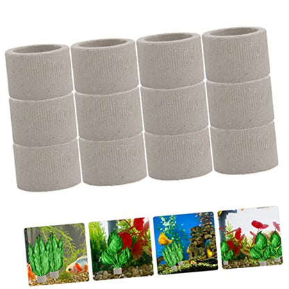 12pcs Aquarium Plant Holders Fixed Rings for Tank Water Plants Cultivation Weight Ring Fish Tank Decorations Sturdy Pot