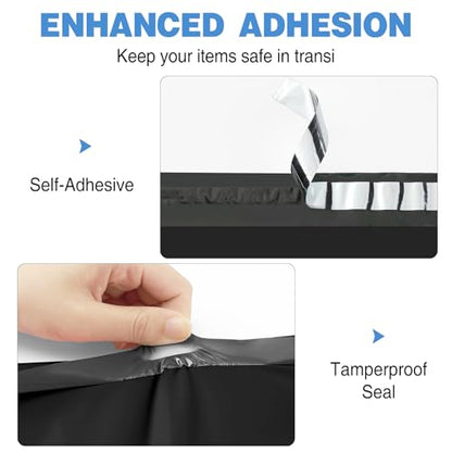 Famagic Black Poly Mailers 17x21 for Clothes, Books and Shipping, 50 Pack | Self Seal Large Shipping Bags, Waterproof Mailing Bags, Tear-Proof Shipping Envelopes, Strong Adhesive Packaging Bags - color: Black, size: 17x21